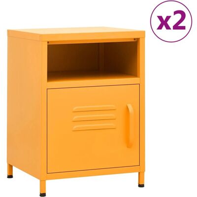 vidaXL 3095216 Nachtkastje - Staal, Modern Ontwerp, Compact Formaat vidaXL 3095216 Nachtkastje - Staal, Modern Ontwerp, Compact Formaat