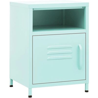 vidaXL Stalen Nachtkastje Set - Modern Bedside Storage - 2 stuks vidaXL Stalen Nachtkastje Set - Modern Bedside Storage - 2 stuks
