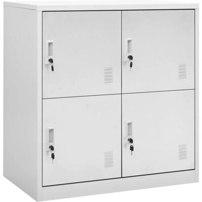 vidaXL Schließfachschränke 5er Set Hellgrau Stahl Büroaufbewahrung - Locker Cabinets vidaXL Schließfachschränke 5er Set Hellgrau Stahl Büroaufbewahrung - Locker Cabinets