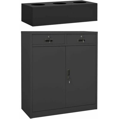 vidaXL Toimistokaappi kukkaruukulla Anthracite - Toimisto Kalusteet vidaXL Toimistokaappi kukkaruukulla Anthracite - Toimisto Kalusteet