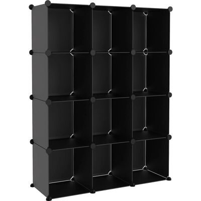 vidaXL Opbevaringskube Organizer Sort 94,5x31,5x123cm vidaXL Opbevaringskube Organizer Sort 94,5x31,5x123cm