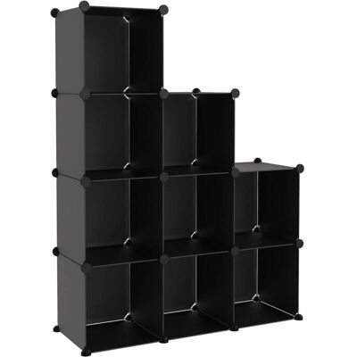 vidaXL Opbevaringskube Organizer - 9 Kuber - Sort - Opbevaringskube vidaXL Opbevaringskube Organizer - 9 Kuber - Sort - Opbevaringskube