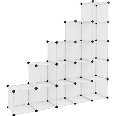 vidaXL Opbevaringskube Organizer - Transparent 15 Kubber - Opbevaringssystem vidaXL Opbevaringskube Organizer - Transparent 15 Kubber - Opbevaringssystem
