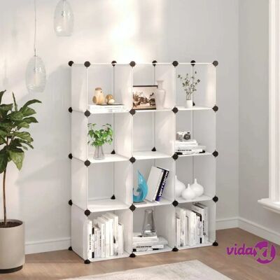 vidaXL Opbevaringskube Organizer - 12 Kuber - Transparent - 94,5x31,5x124 cm vidaXL Opbevaringskube Organizer - 12 Kuber - Transparent - 94,5x31,5x124 cm