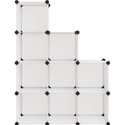 vidaXL Opbevaringskube - 9 Kuber, Transparent, 95.5x31.5x124cm - Opbevaringsorganizer vidaXL Opbevaringskube - 9 Kuber, Transparent, 95.5x31.5x124cm - Opbevaringsorganizer