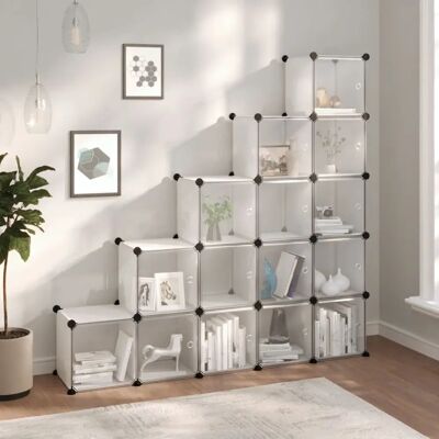 vidaXL Regalsystem mit 15 Fächern und Türen - Regalsystem vidaXL Regalsystem mit 15 Fächern und Türen - Regalsystem