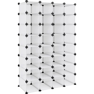 vidaXL 93x36,5x140cm Transparente Schuhablage - Regalsystem vidaXL 93x36,5x140cm Transparente Schuhablage - Regalsystem