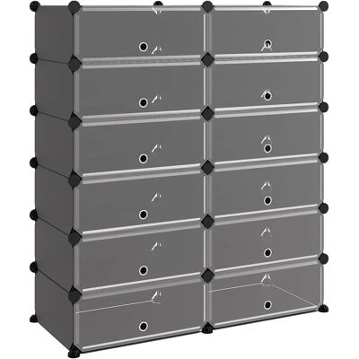 vidaXL Schwarzer Schuhregal 94,5x36,5x106 cm Wasserdicht vidaXL Schwarzer Schuhregal 94,5x36,5x106 cm Wasserdicht