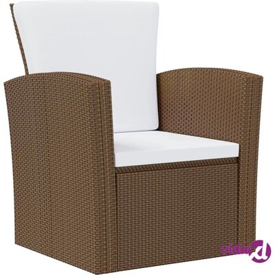 vidaXL Gartenset - Stahlrahmen, Rattan, 2 Tische, Couch, Stühle vidaXL Gartenset - Stahlrahmen, Rattan, 2 Tische, Couch, Stühle