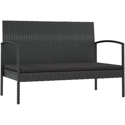 Maisonchic - Set di mobili da giardino 8 pezzi e cuscini in rattan sintetico nero vidaXL718613 - Nero Maisonchic - Set di mobili da giardino 8 pezzi e cuscini in rattan sintetico nero vidaXL718613 - Nero