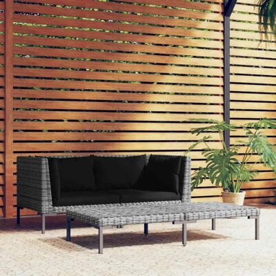 Zestaw Sofa Ogrodowego 3-Częściowy VidaXL - Trwałe Meble na Zewnątrz Zestaw Sofa Ogrodowego 3-Częściowy VidaXL - Trwałe Meble na Zewnątrz