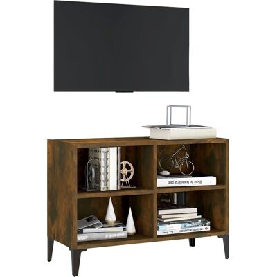 vidaXL Fumé Eichen TV-Schrank - 4 Fächer - Leicht zu Reinigen - Wandmontage vidaXL Fumé Eichen TV-Schrank - 4 Fächer - Leicht zu Reinigen - Wandmontage