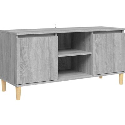 vidaXL 813159 Sonoma gris en bois massif Meuble TV - Meuble TV - Publicité vidaXL 813159 Sonoma gris en bois massif Meuble TV - Meuble TV - Publicité