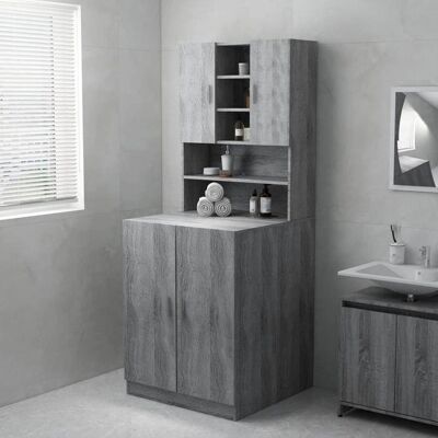 vidaXL Vaskemaskine Skab Grå Sonoma 71x71.5x91.5 cm - Vaskemaskine Skab vidaXL Vaskemaskine Skab Grå Sonoma 71x71.5x91.5 cm - Vaskemaskine Skab