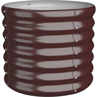 vidaXL Gartentopf Pulverbeschichteter Stahl 40x40x36 cm Braun - Garden Planter vidaXL Gartentopf Pulverbeschichteter Stahl 40x40x36 cm Braun - Garden Planter