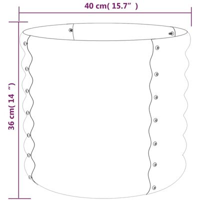 Jardinière vidaXL Argent - Acier peint en poudre 40x40x36 cm - Publicité Jardinière vidaXL Argent - Acier peint en poudre 40x40x36 cm - Publicité