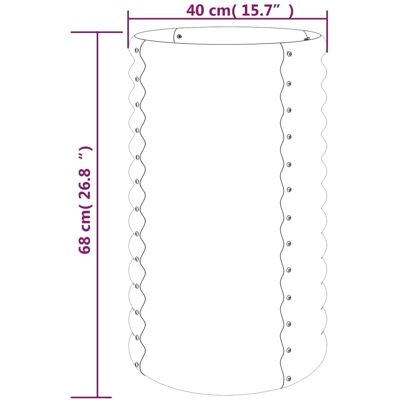 vidaXL Havekrukke af Stål Pulverlakeret 40x40x68 cm Sølv - Havekrukke vidaXL Havekrukke af Stål Pulverlakeret 40x40x68 cm Sølv - Havekrukke
