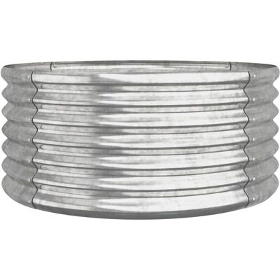 vidaXL Zilveren Tuinplantenkast 80x80x36 cm - Tuinbak vidaXL Zilveren Tuinplantenkast 80x80x36 cm - Tuinbak