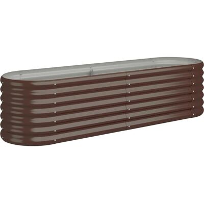 vidaXL Hochbeet - Stahl 152x40x36 cm Braun vidaXL Hochbeet - Stahl 152x40x36 cm Braun