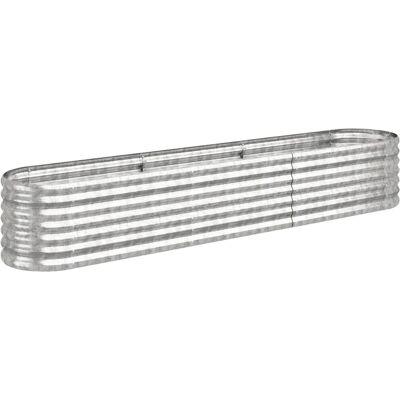 vidaXL Garden Planter Silver 224x40x36 cm - Garden Type vidaXL Garden Planter Silver 224x40x36 cm - Garden Type