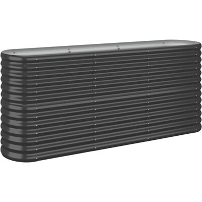 vidaXL Garden Planter - Powder-Coated Steel 152x40x68 cm Anthracite vidaXL Garden Planter - Powder-Coated Steel 152x40x68 cm Anthracite