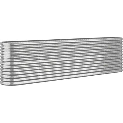 vidaXL Silber Gartenblumenkübel 260x40x68cm - Gartentopf vidaXL Silber Gartenblumenkübel 260x40x68cm - Gartentopf