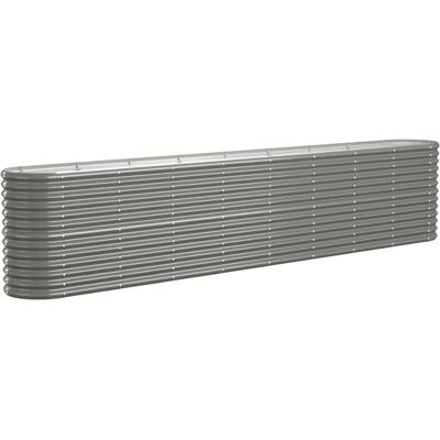 vidaXL Grauer Stahl Gartentopf - Hochbeet 332x40x68cm vidaXL Grauer Stahl Gartentopf - Hochbeet 332x40x68cm