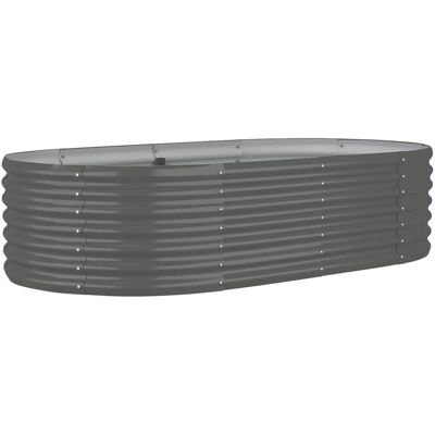 vidaXL Tuinplant - 152x80x36 cm Grijs Verhoogde tuinbak staal vidaXL Tuinplant - 152x80x36 cm Grijs Verhoogde tuinbak staal
