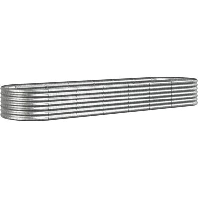vidaXL Hochbeet Stahl 296x80x36 cm - Silber - Garten Pflanzkübel vidaXL Hochbeet Stahl 296x80x36 cm - Silber - Garten Pflanzkübel