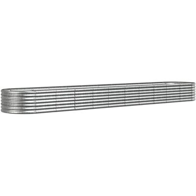 vidaXL Tuinplantbak 440x80x36 cm Zilver - Tuinplantbak vidaXL Tuinplantbak 440x80x36 cm Zilver - Tuinplantbak