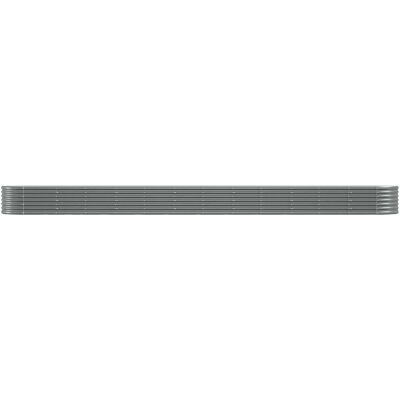 vidaXL Garten Hochbeet Pulverbeschichteter Stahl 512x80x36 cm Grau vidaXL Garten Hochbeet Pulverbeschichteter Stahl 512x80x36 cm Grau