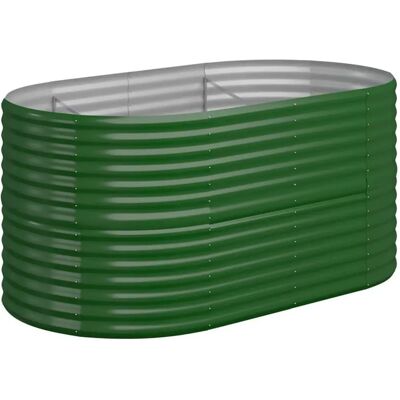 vidaXL Tuin verhoogd bed van gepoedercoat staal 152x80x68 cm - Tuin Verhoogd Bed vidaXL Tuin verhoogd bed van gepoedercoat staal 152x80x68 cm - Tuin Verhoogd Bed