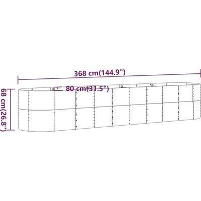 vidaXL Hochbeet aus pulverbeschichtetem Stahl - Gartenpflanzer vidaXL Hochbeet aus pulverbeschichtetem Stahl - Gartenpflanzer