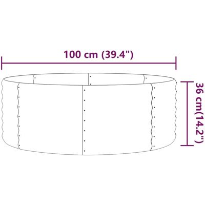 vidaXL Tuinplantsoen - 100x100x36 cm - Zilver vidaXL Tuinplantsoen - 100x100x36 cm - Zilver