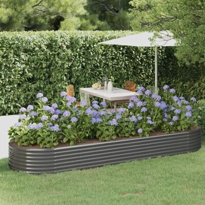 vidaXL Graue Gartenblumenkübel 322x100x36cm - Pflanzkübel vidaXL Graue Gartenblumenkübel 322x100x36cm - Pflanzkübel