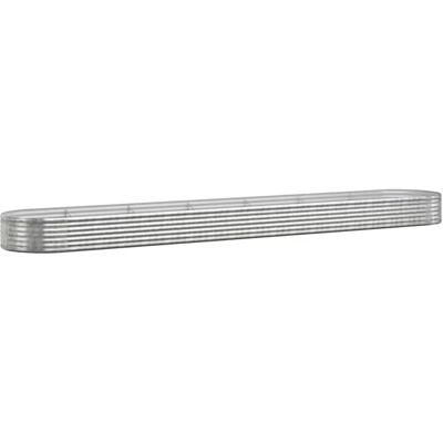 vidaXL Silberner Stahl-Gartenblumentopf 544x100x36 cm - Gartenplanter vidaXL Silberner Stahl-Gartenblumentopf 544x100x36 cm - Gartenplanter