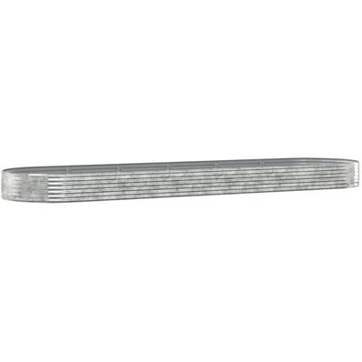 vidaXL Silber Stahl Gartendekor 523x140x36 cm - Pflanzgefäß vidaXL Silber Stahl Gartendekor 523x140x36 cm - Pflanzgefäß