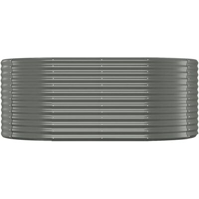 vidaXL Hochbeet aus pulverbeschichtetem Stahl 175x100x68 cm Grau - Garten Pflanzkübel vidaXL Hochbeet aus pulverbeschichtetem Stahl 175x100x68 cm Grau - Garten Pflanzkübel