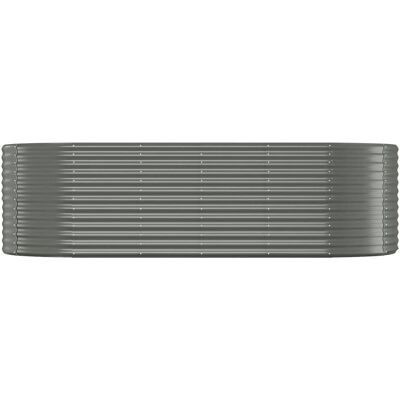 vidaXL Hochbeet Garten Pflanzer Stahl 249x100x68 cm Grau vidaXL Hochbeet Garten Pflanzer Stahl 249x100x68 cm Grau