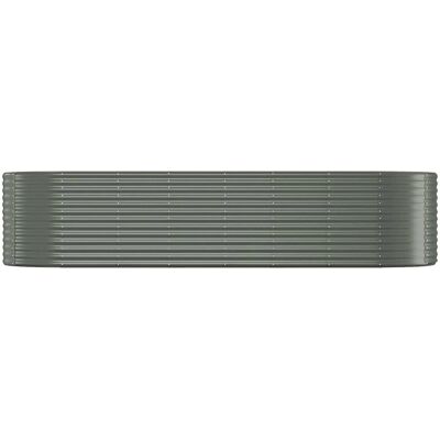 vidaXL Pflanzkübel Pulverbeschichteter Stahl 322x100x68 cm Grau - Gartenpflanzkübel vidaXL Pflanzkübel Pulverbeschichteter Stahl 322x100x68 cm Grau - Gartenpflanzkübel