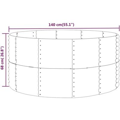 vidaXL Grüner 140x140x68 cm Pflanzkübel - Gartentyp vidaXL Grüner 140x140x68 cm Pflanzkübel - Gartentyp