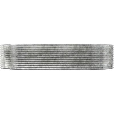 vidaXL Silberner Stahl Gartentopf - Pflanzer vidaXL Silberner Stahl Gartentopf - Pflanzer
