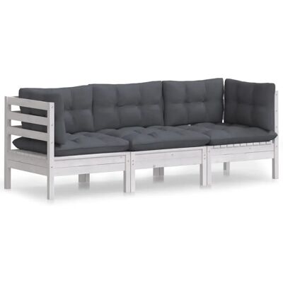 VidaXL meble ogrodowe - 3-osobowa sofa, modułowa, lite drewno sosnowe, odporne na warunki atmosferyczne VidaXL meble ogrodowe - 3-osobowa sofa, modułowa, lite drewno sosnowe, odporne na warunki atmosferyczne
