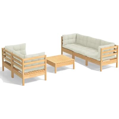 vidaXL Garten-Lounge-Set - Langlebiges Kiefernholz, Kissen, Modulares Design - Gartenmöbel vidaXL Garten-Lounge-Set - Langlebiges Kiefernholz, Kissen, Modulares Design - Gartenmöbel