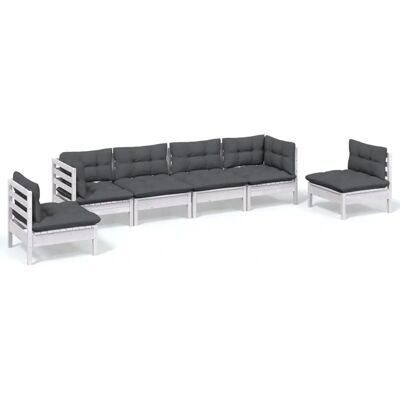 Zestaw Mebli Ogrodowych vidaXL - 6-częściowy Modularny Lounge z Drewna Sosnowego Zestaw Mebli Ogrodowych vidaXL - 6-częściowy Modularny Lounge z Drewna Sosnowego
