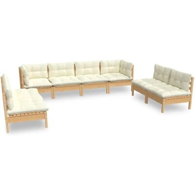 VidaXL Outdoor-Möbelset - Modulares Gartensofa mit Kissen VidaXL Outdoor-Möbelset - Modulares Gartensofa mit Kissen
