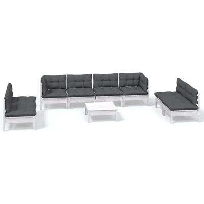 vidaXL 3096239 Gartenset - Robustes Kiefernholz, 9 Kissen, Modulares Design vidaXL 3096239 Gartenset - Robustes Kiefernholz, 9 Kissen, Modulares Design