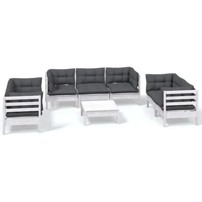vidaXL Gartenmöbel-Set - Lounge-Set - Weiß vidaXL Gartenmöbel-Set - Lounge-Set - Weiß