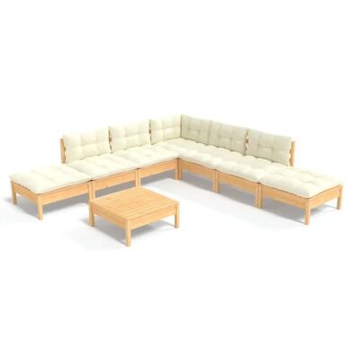 VidaXL Gartenset - Modulares Kiefernholz mit Kissen VidaXL Gartenset - Modulares Kiefernholz mit Kissen