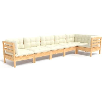 Zestaw Mebli Ogrodowych VidaXL - Sofa Ogrodowa z Drewna Sosnowego 6-Części Zestaw Mebli Ogrodowych VidaXL - Sofa Ogrodowa z Drewna Sosnowego 6-Części